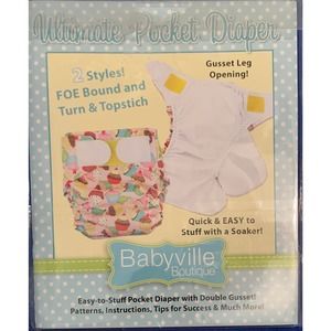 Babyville Boutique Ultimate Pocket Diaper Pattern Book  NEW without tag